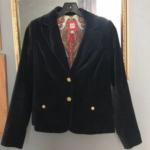 Black velvet blazer